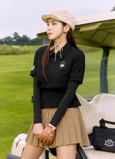 Golf Woven String Collar Short Sleeve